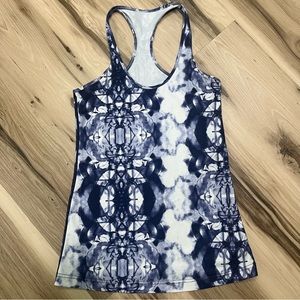 Lululemon Purple & White Tie-Dye Womens Cool Racerback Workout Tank